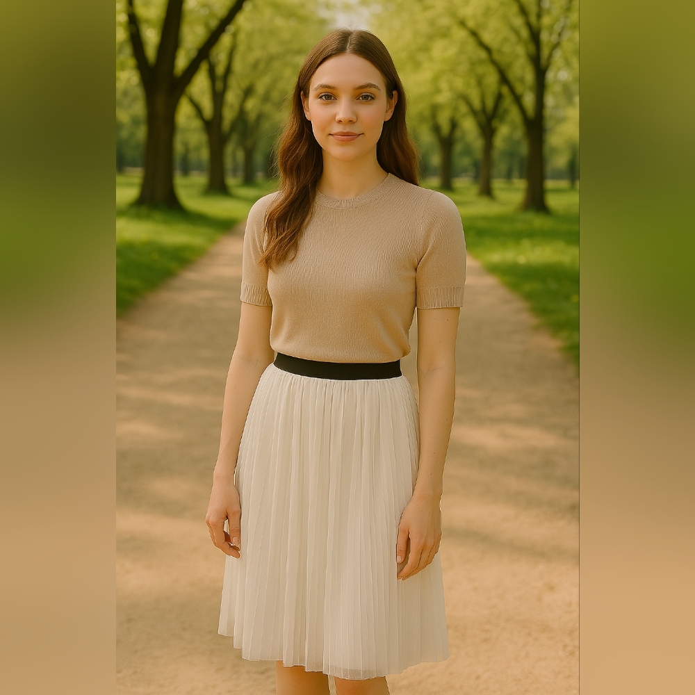3/$15! Vintage Bloom White Tulle Skirt